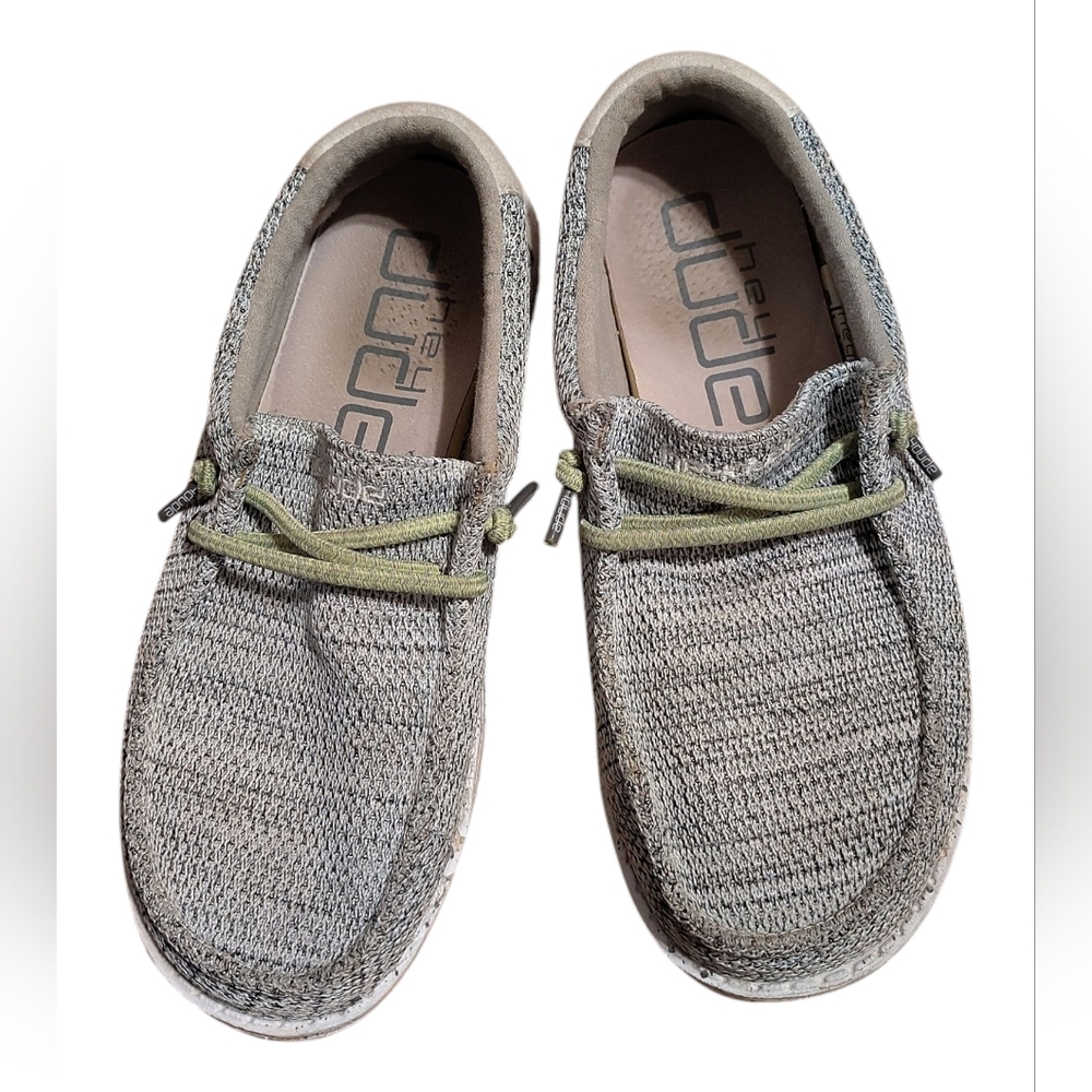 Hey Dude Youth Wally Sox Stone White/Gray Casual Shoes